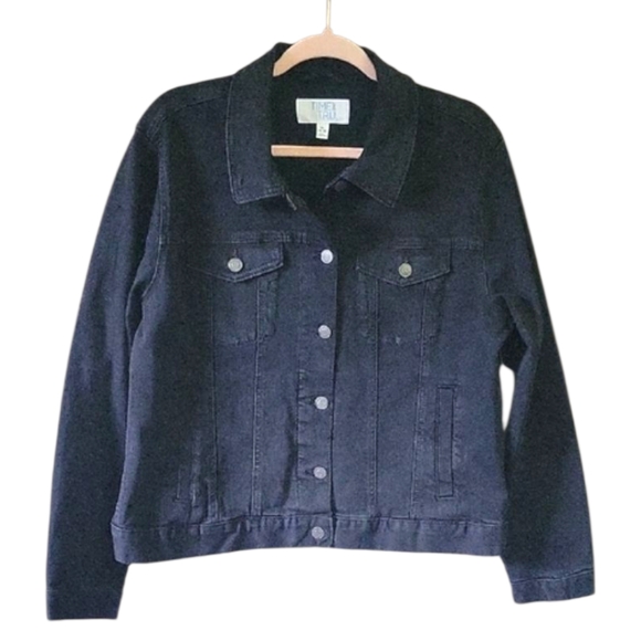 NWT Time & Tru - Black Jean Jacket - Size XL - Picture 1 of 9